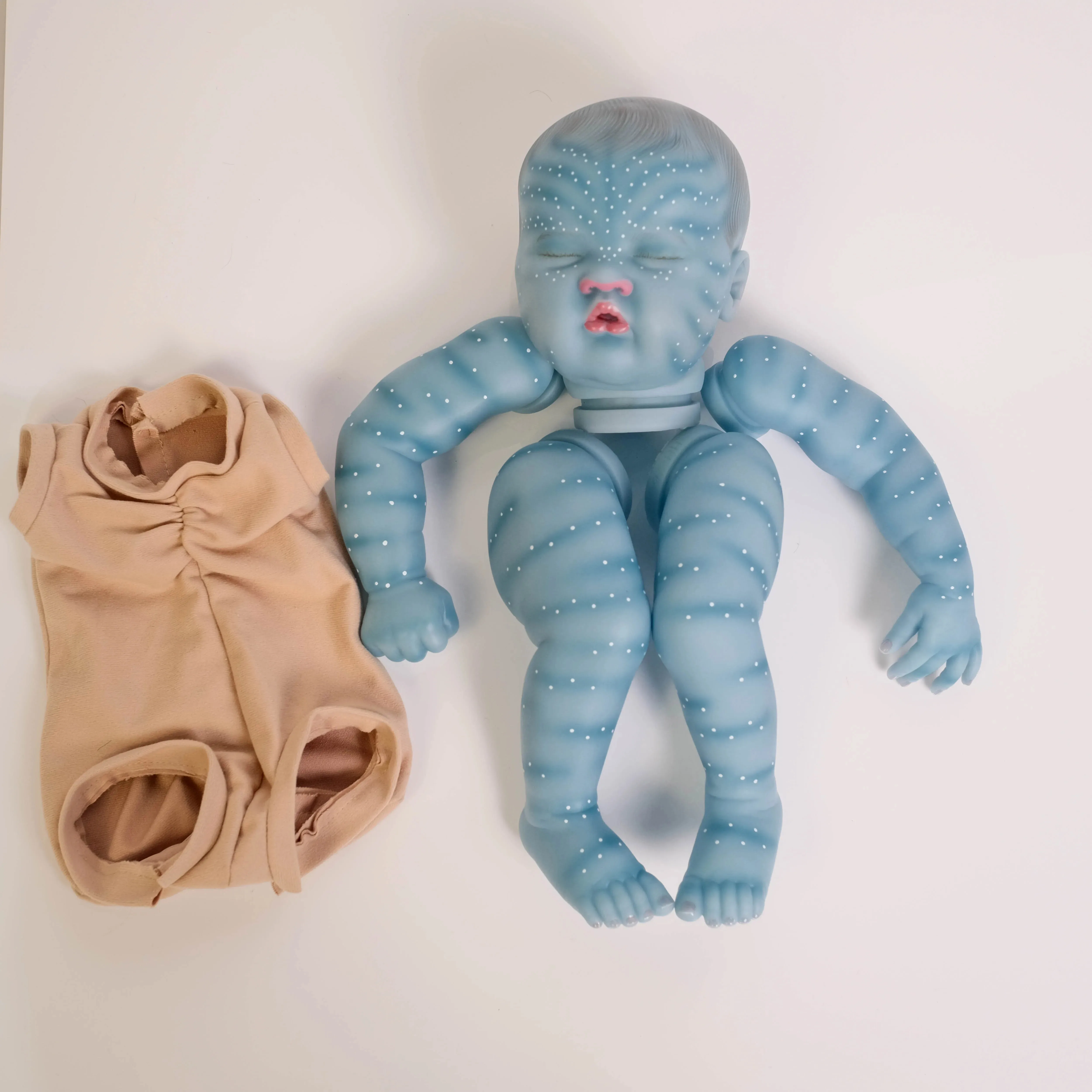 19inch ASHIA Blue skin Version Already Painted Unfinished Doll Parts DIY Baby Kit