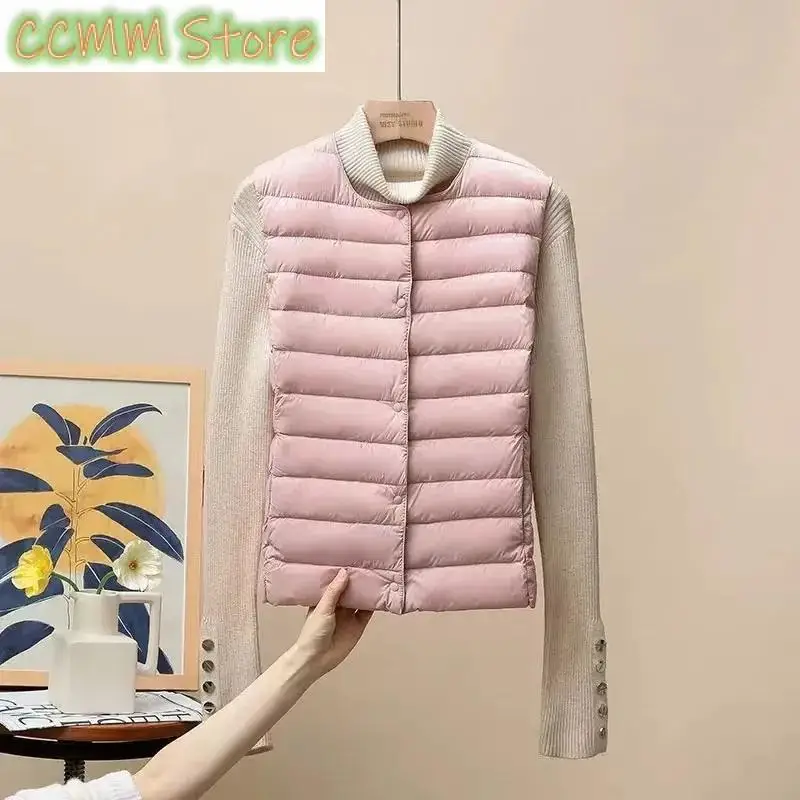 White Duck Down Jacket Women Vest Autumn Winter Sleeveless Waistcoat Warm Lightweight Puffer Jacket Female Tops Outwear