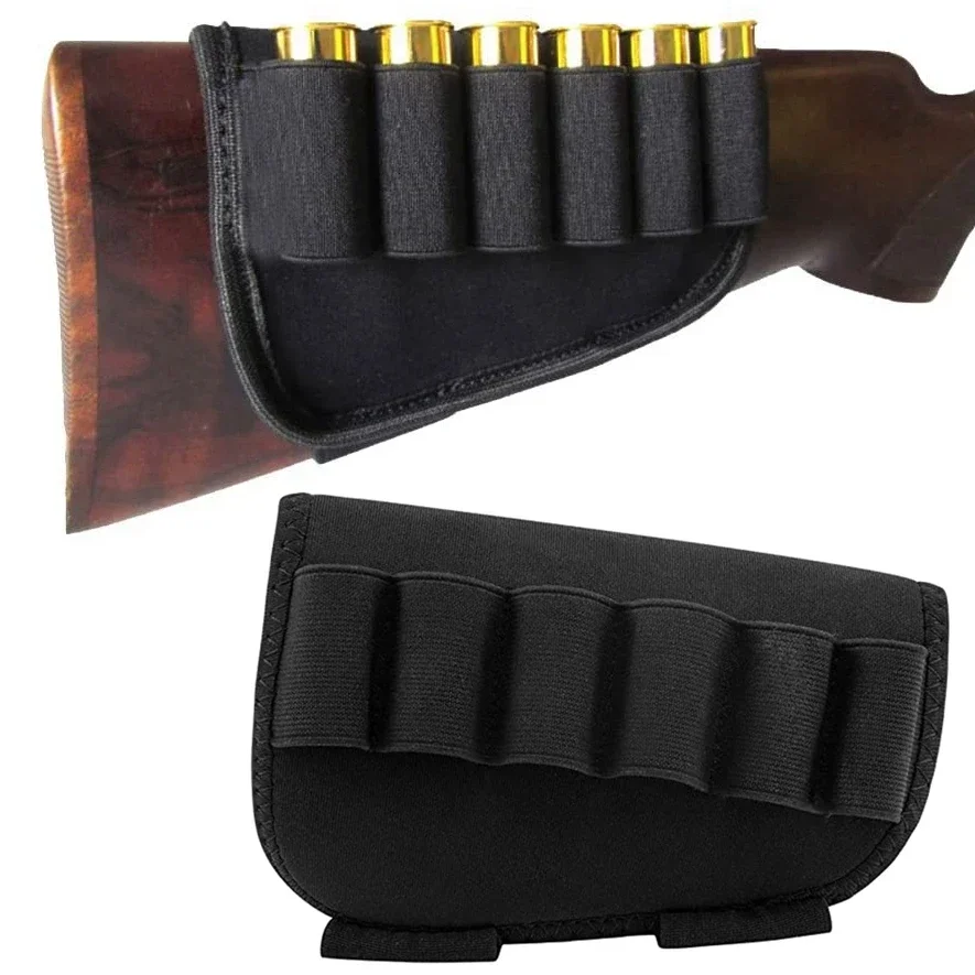 Soporte de munición táctico para escopeta, 6 unidades redondas, 12/20 Ga, portador de balas, Rifle de caza, bolsa para cartuchos