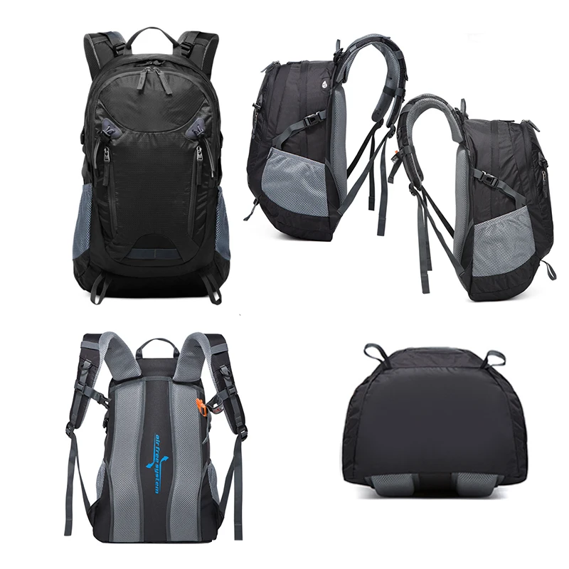 Wholesale customized waterproof hiking camping backpack large capacity travel outdoor sports bag camping equipment for men