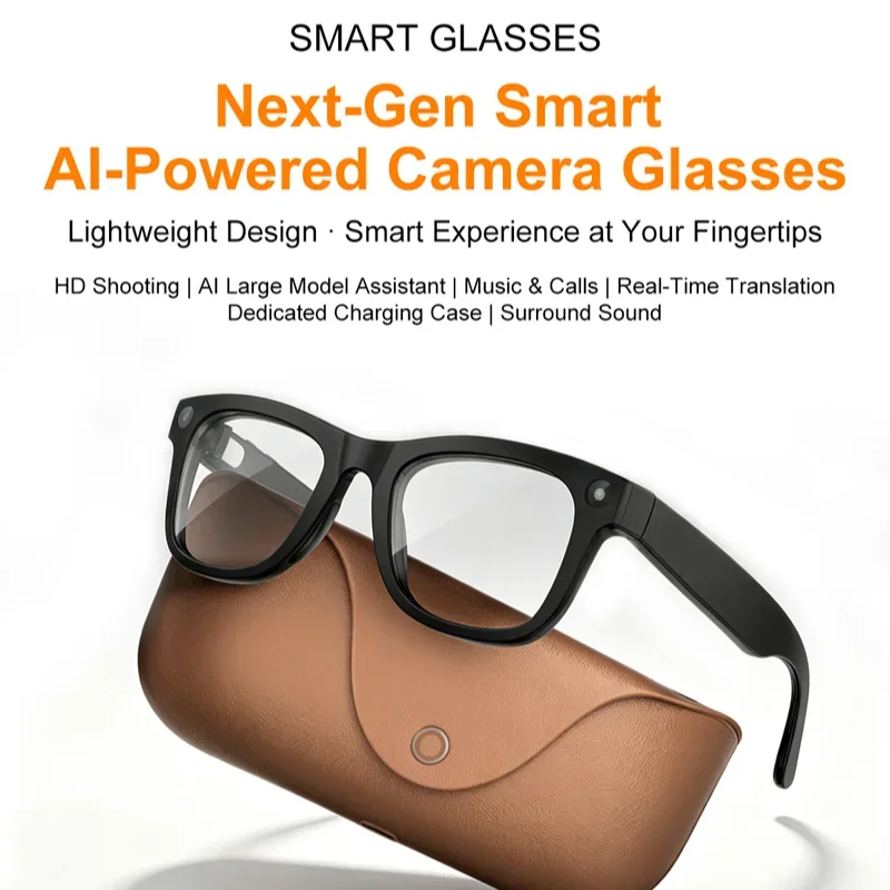 Lenovo ThinkPlus Smart AI Glasses 800W HD Shooting Camera Photo Video Voice Call Translation Bluetooth Listen Music Glasses view 3
