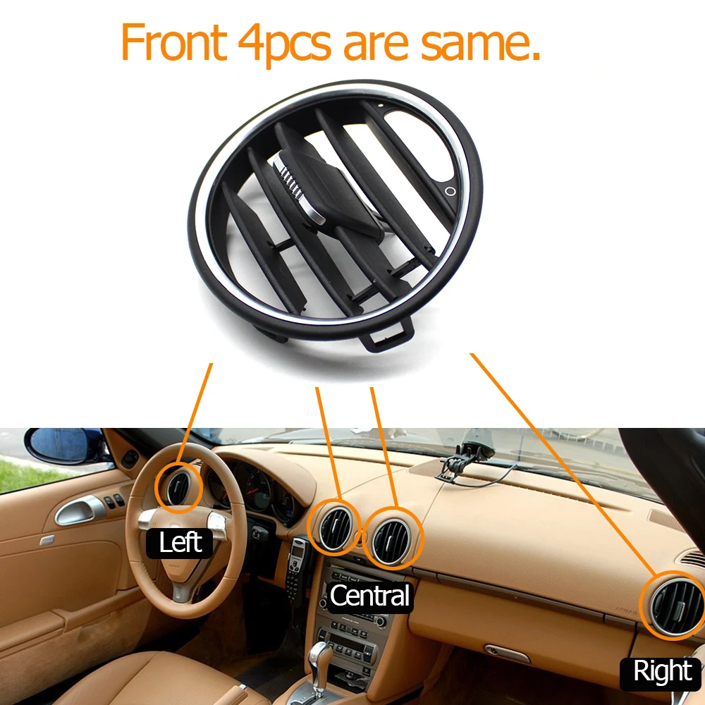 Interior Car Front Dashboard AC Conditioner Air Vent Grille Outlet Panel For Porsche Boxster Cayman 987 2006-2012 987552131