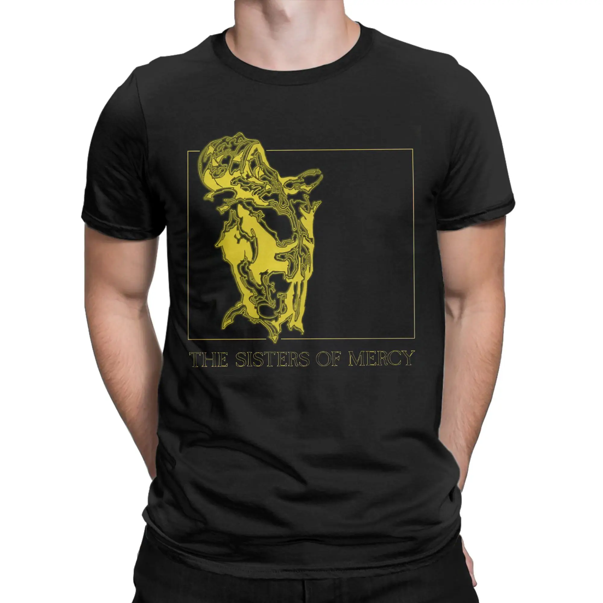 Abstract Dark Illustration Graphic 100% Cotton T-Shirt The Sisters Of Mercy Tops Tees For Men