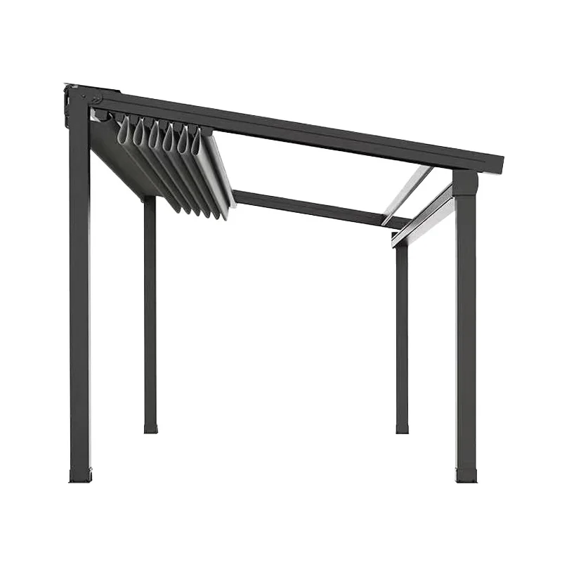 Electric Retractable Awning Aluminum Frame PVC Coated Waterproof for Outdoor Balcony Patio - Motorized Sun Shade