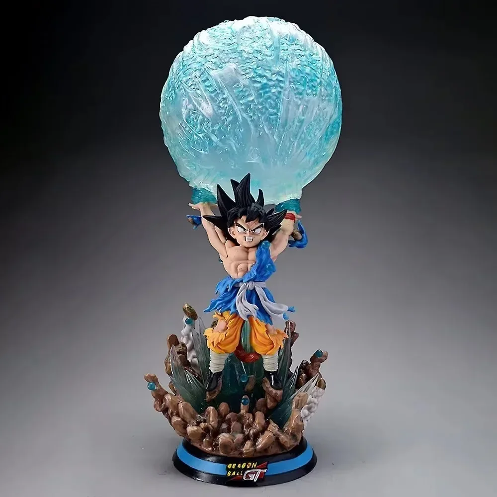 47cm GT SD Anime Dragon Ball Figure Son Goku GK LED Light Figurine PVC Action Model Super Genki Bomb Toy Figures