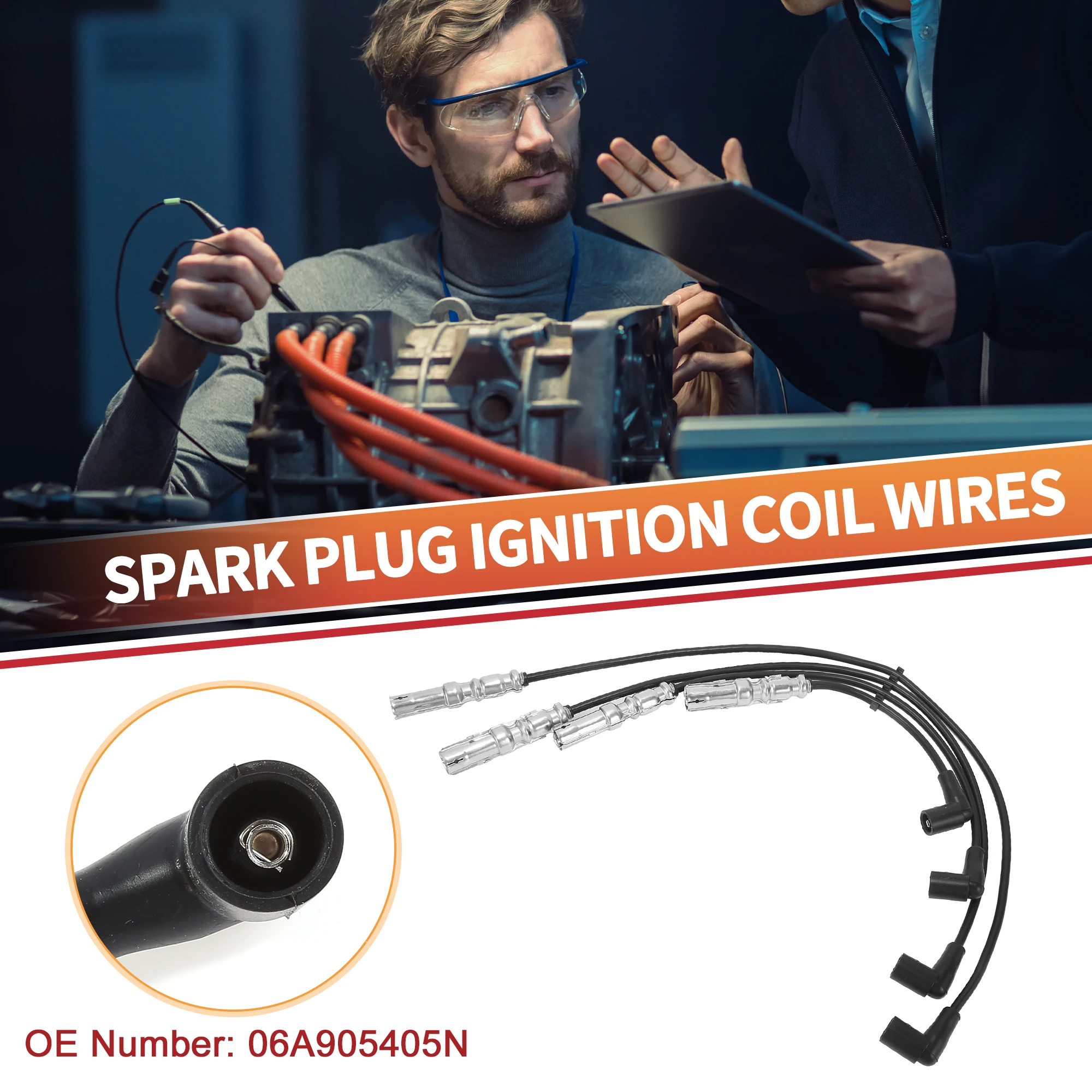 

UXCELL 4 шт. автомобильные провода катушки свечи зажигания, жгут проводов катушки зажигания для VW New Beetle Hatchback 2,0 (1998-2010) 85 кВт 06A905405N