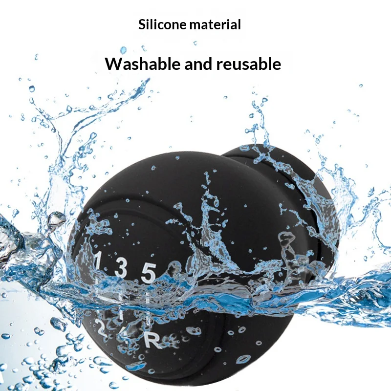 

Round Non-Slip Silicone Gear Knob Cover 1PC - Universal 5/6 Speed Manual Transmission Grip, Car Gear Protector