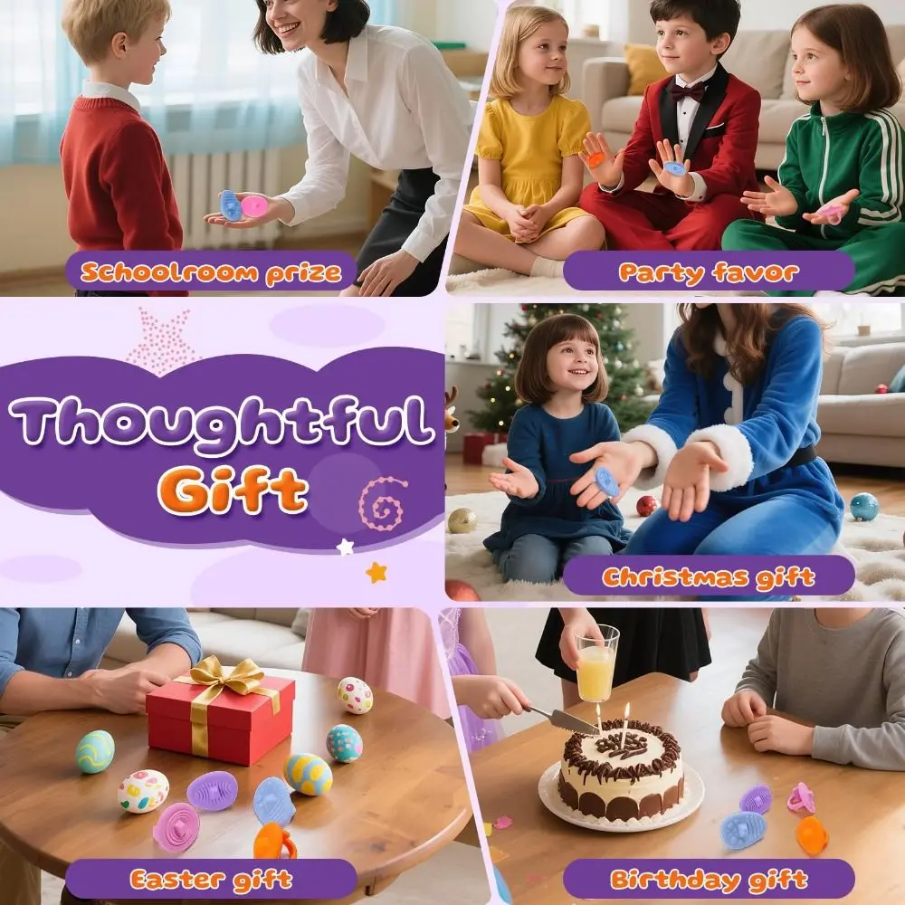 4 قطعة/المجموعة سيليكون الحسية تململ تخفيف القلق خفيفة الوزن تململ حلقة اضغط على الصوت لعبة تخفيف التوتر لالتوحد إضافة ADHD #6