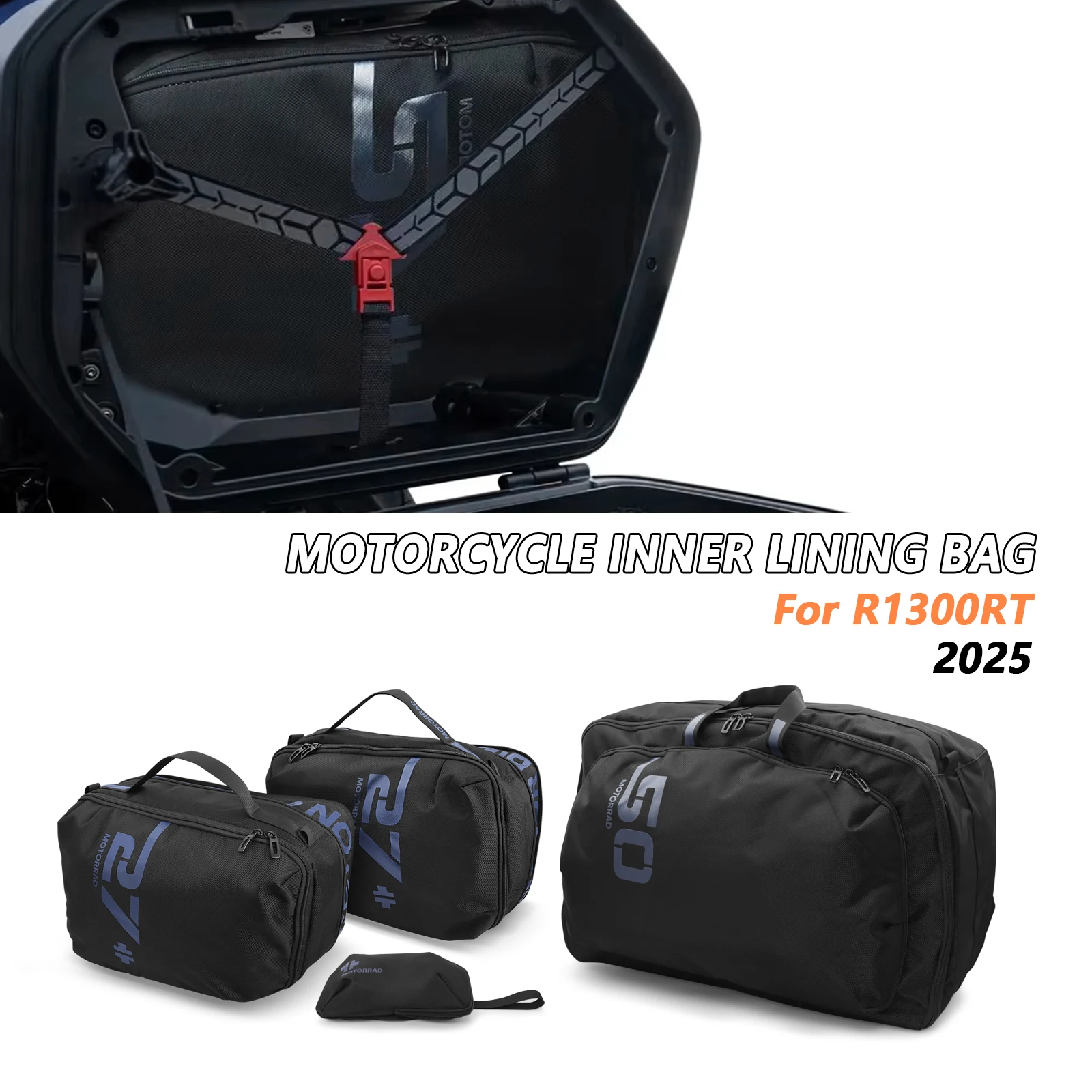

For BMW R1300RT 2025 Motorcycle side box liner bag side luggage bag top box luggage storage bag waterproof liner bag suitable