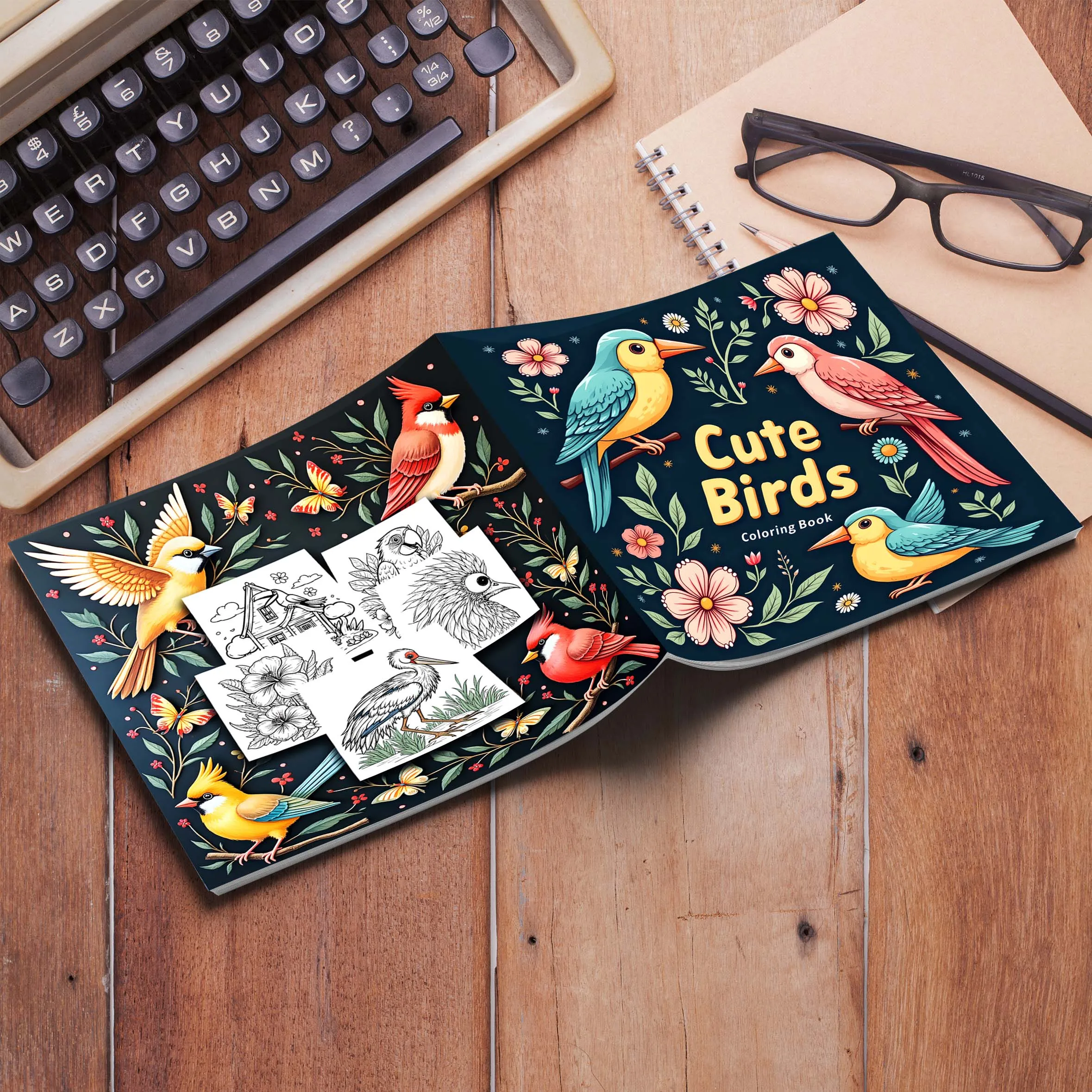 Art Coloring Book Different Birds Stress Relief Coloring Handbook Graffiti Painting Drawing Stationerys Adult Picture Book ﻿