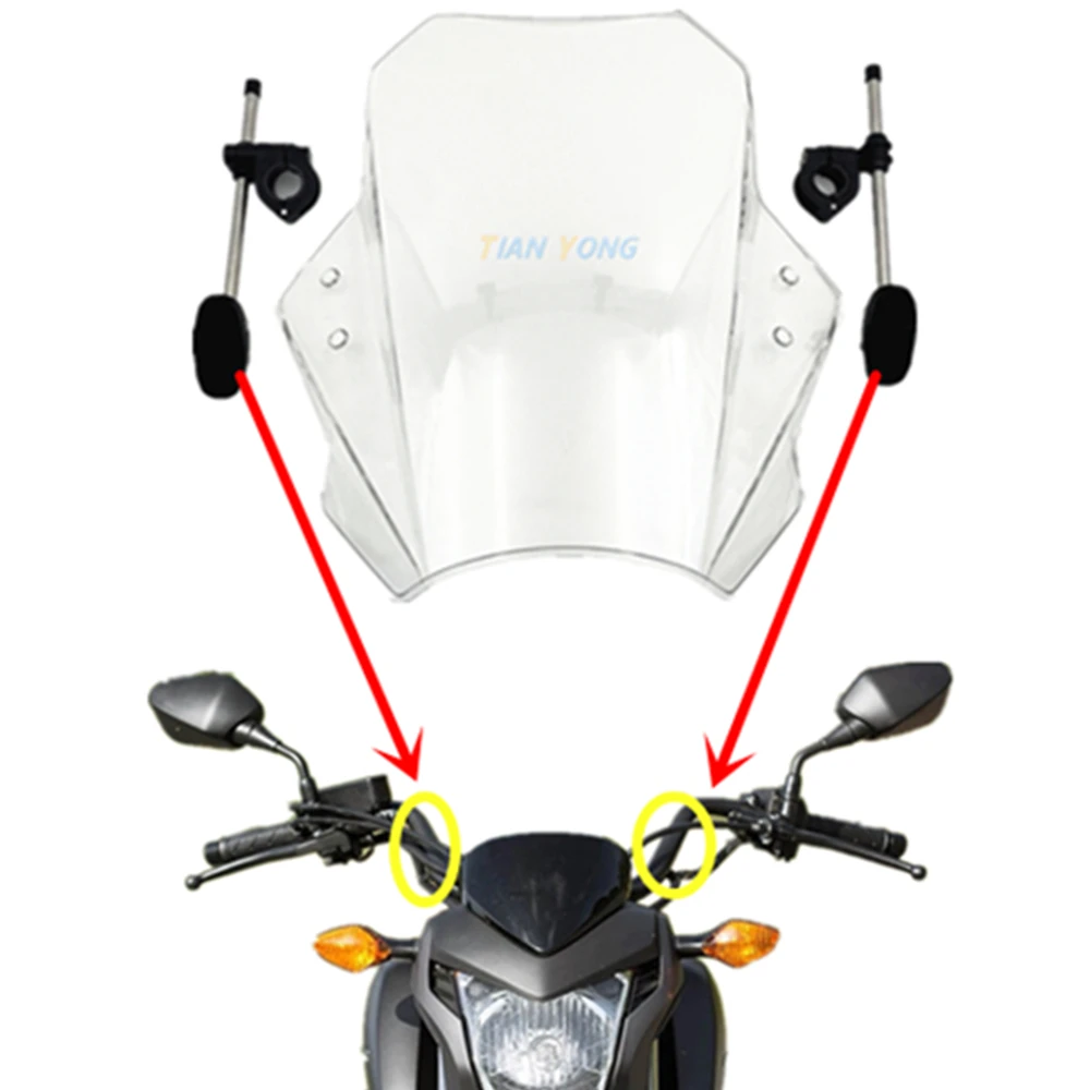 For Honda CTX 700N CTX700N CTX700 N Windshield Motorcycle Wind Deflector Clamp-On Variable ABS Windscreen Spoiler