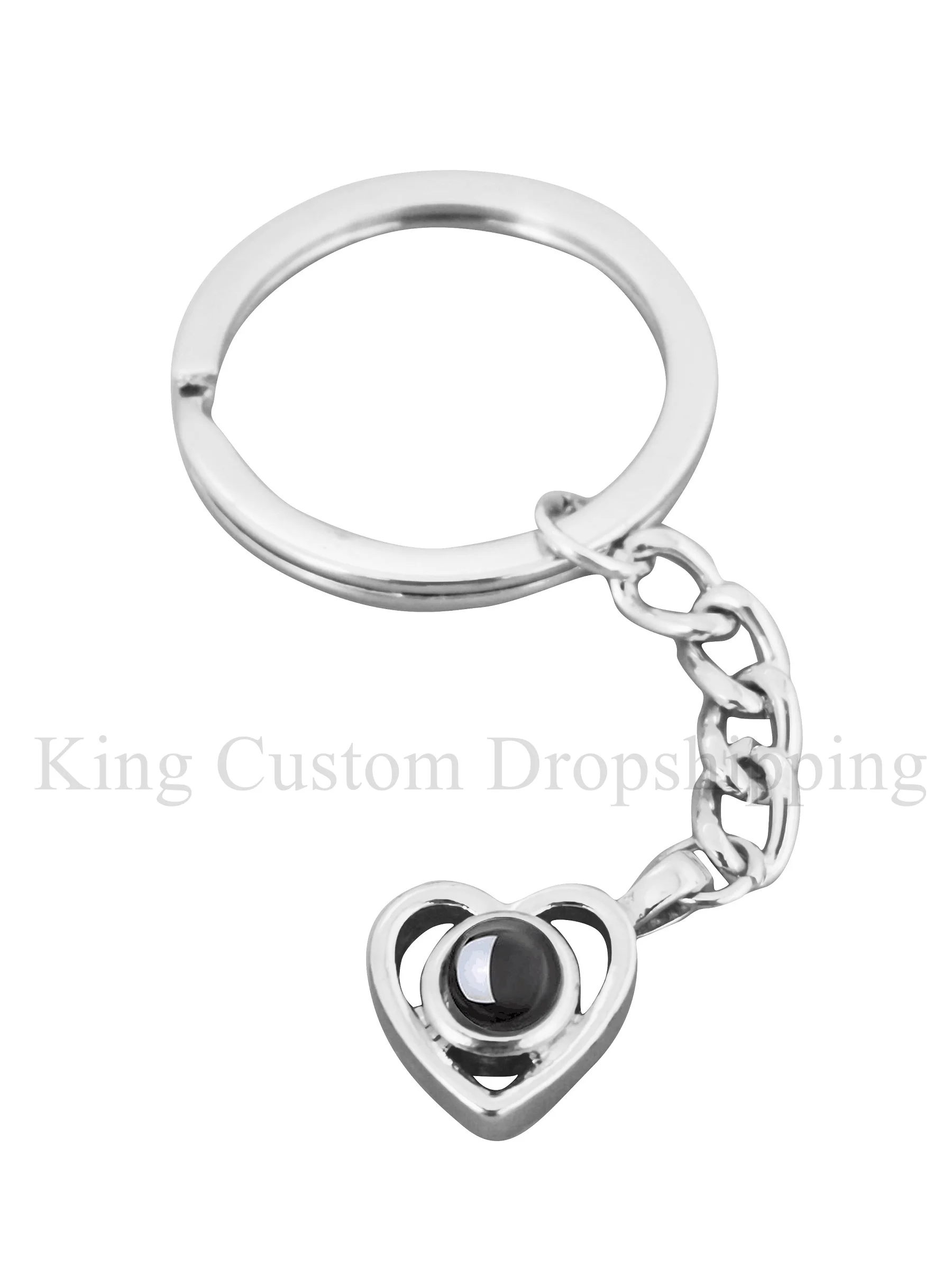

Custom Projection Keychain Heart-Shaped Pendant Custom Photo Fashion Jewelry Gifts for Family and Friends.