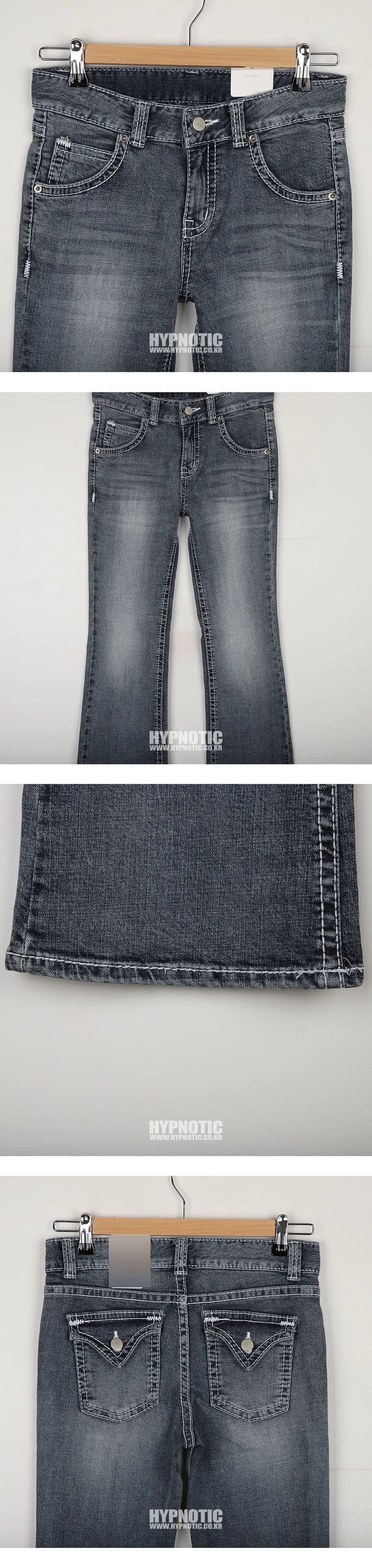 Gothic Buddha Head Womens Jeans Y2K Clothes Hip Hop Pocket Embroidery Vintage Blue Baggy Jeans Low Waist Wide Leg Trousers