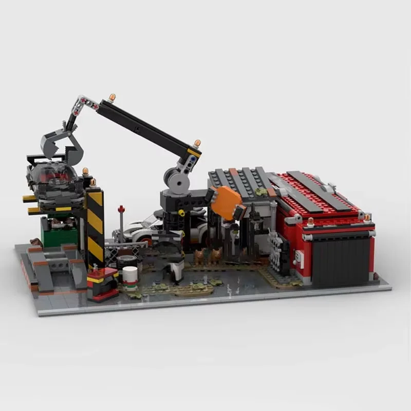 MOC Classic Modular Scrapyard Expansion Base Building Blocks 60472 Building Model DIY Assembly Toys Children's Gift Set 407PCS