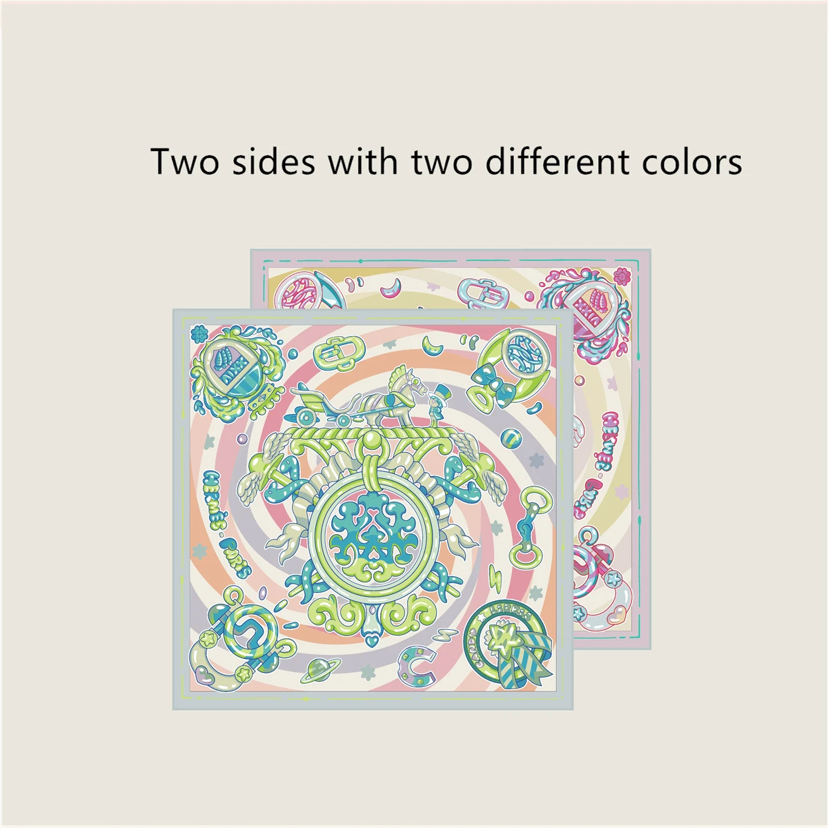 Silk Scarf Luxury Designer Twill Scarves Double Sided Printing Hems Rolling Shawls Head Hair Decoration Summer Beach Christmas