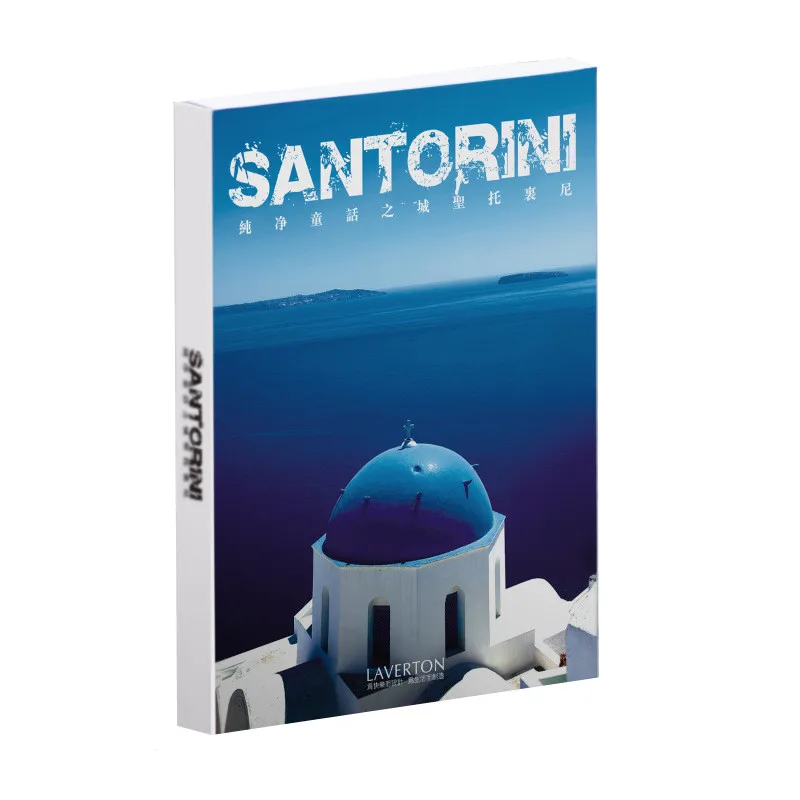 30Sheets“Fairy Tale City Santorini”HD Landscape Postcard Greeting Card Wall Stickers Decorative Painting Postcards Can Be Mailed