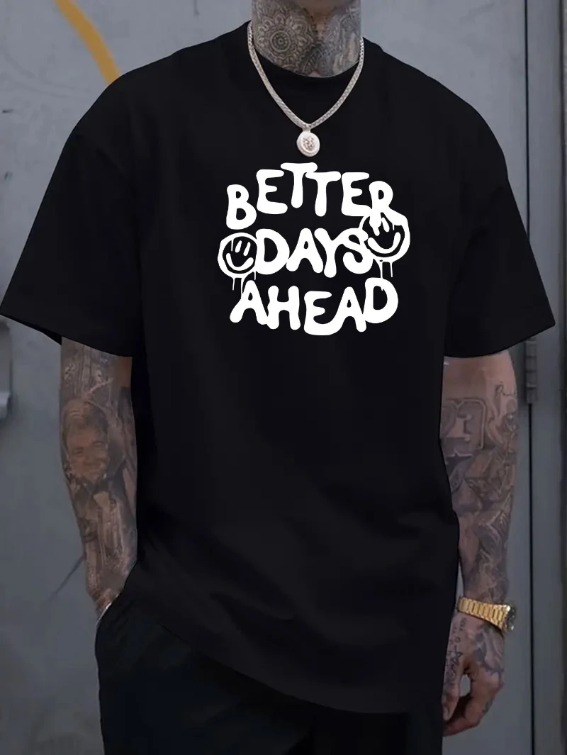 

2025 Мужская футболка с круглым вырезом и короткими рукавами с буквенным узором, элитная роскошь для мужчин и женщин, топ Y2k