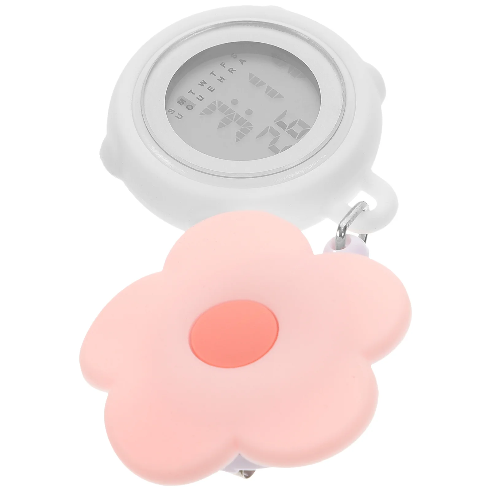 Digital Alarm Clock Watch for Nurses Electronic Hanging Pocket Timepiece with Retractable Clip Ideal for Staff Women