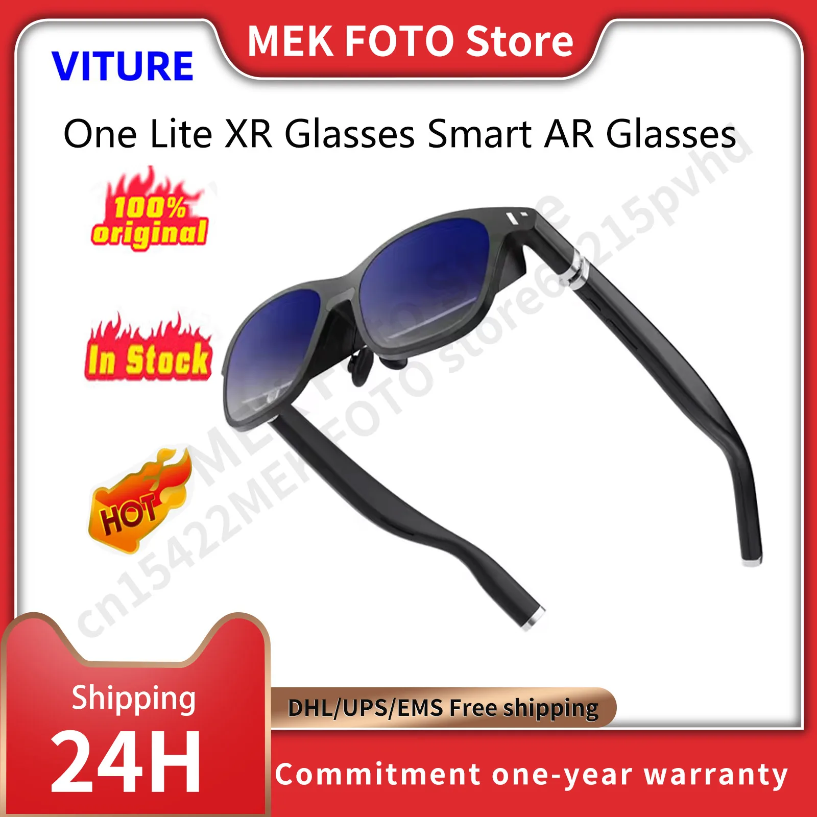 VITURE-gafas inteligentes One Lite XR, gafas AR con pantalla Full HD de 120 pulgadas, sonido Harman para consolas de juegos iPhone 15 Pro/PC/Android