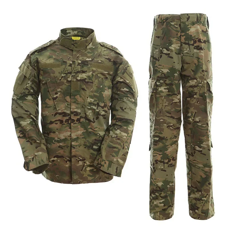 Uomo tattico mimetico uniforme combattimento camicie e pantaloni neri softair Paintball abbigliamento da lavoro abbigliamento da caccia tuta da