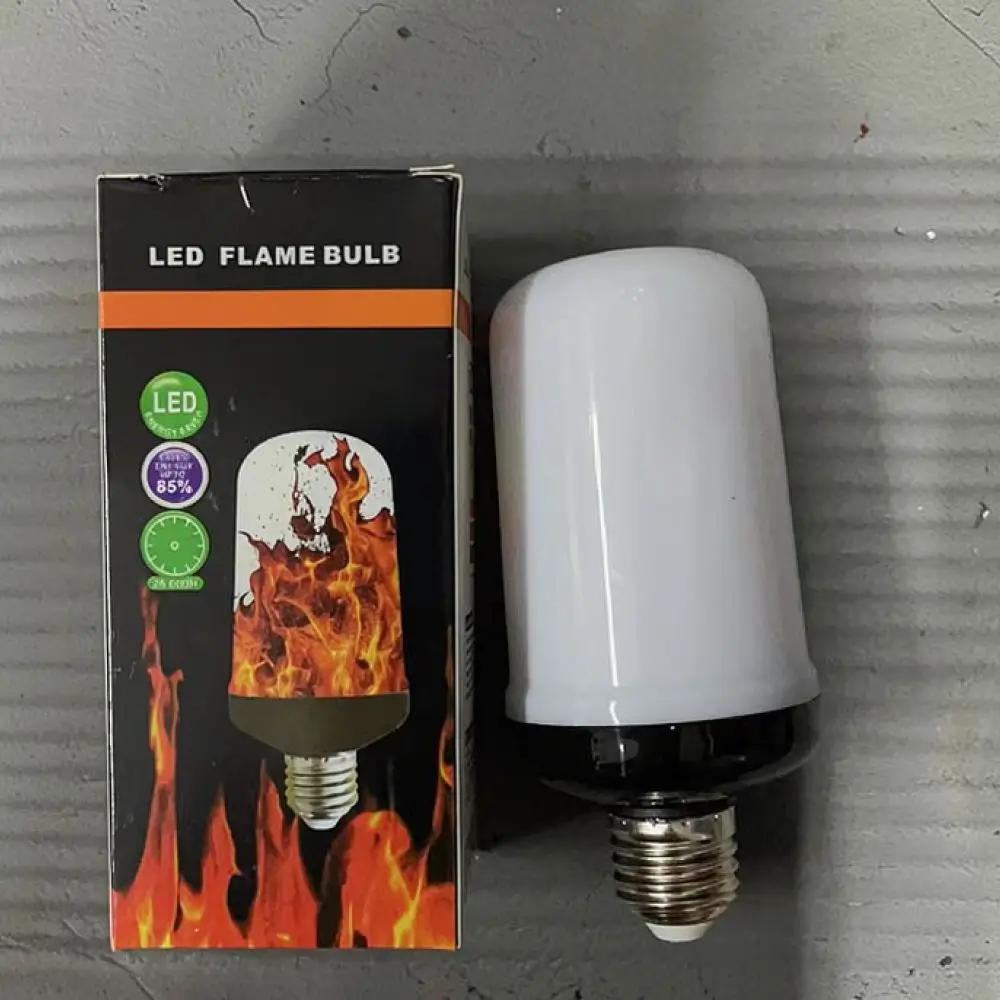 Dynamic Flame Effect LED Bulb Flicker Decorative Light For Halloween Christmas Home Decor Atmosphere Lighting Portable Lamp