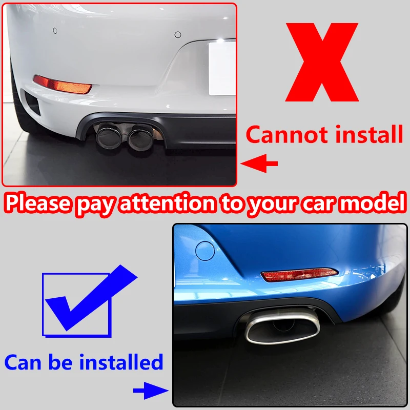 Para Porsche 2011-2019 911 Carrera 911.1 911.2 tubo de escape mejora acero inoxidable negro cuádruple silenciador punta boquilla