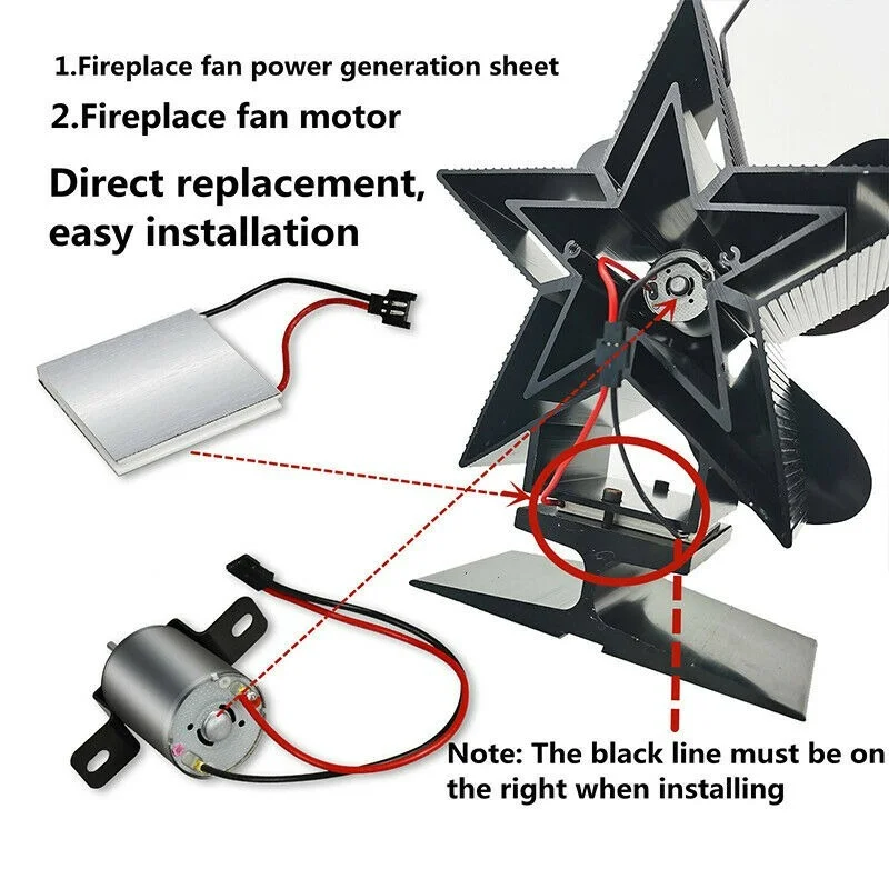 Fireplace Fan Motor For Stove Burner Fan Fireplace Heater Spare Parts Set General Fireplace Fan Accessories