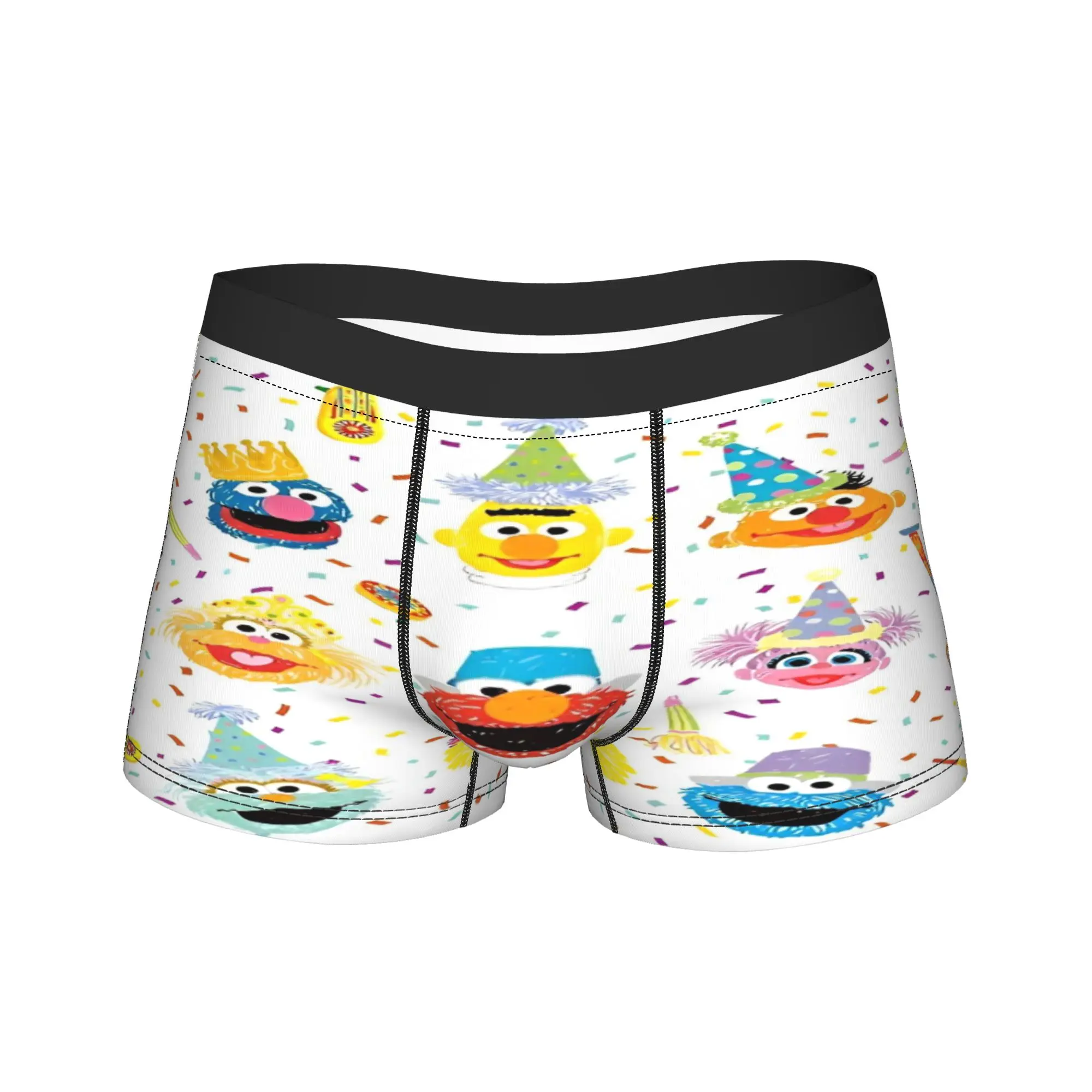 Sesames Streets Underwear  Men Underpants Printing Comfortable Boxer Shorts Hot Sale Shorts Briefs Large Size