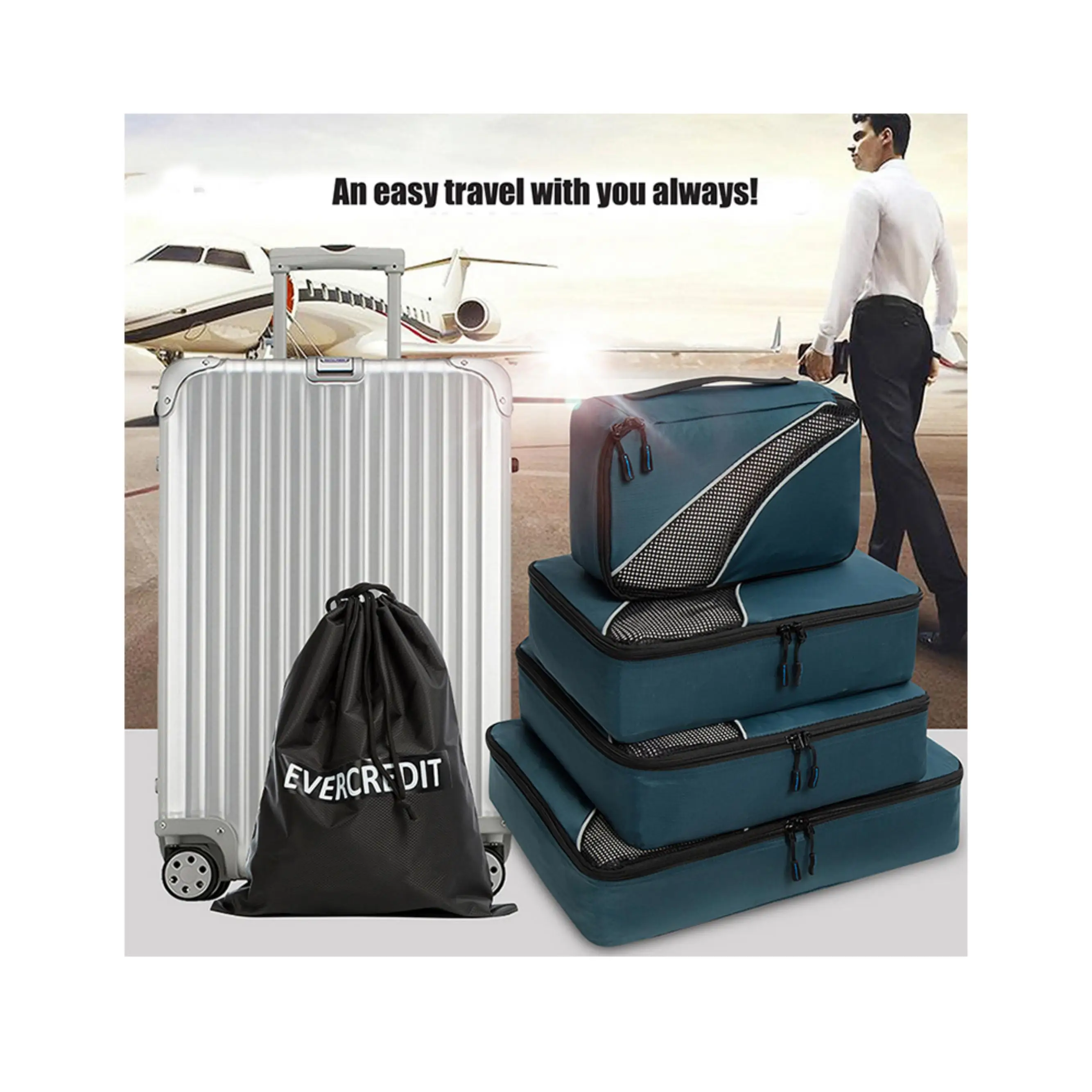 Travel Organizers, Waterproof Laundry Bag, Lightweight Luggage Storage Set