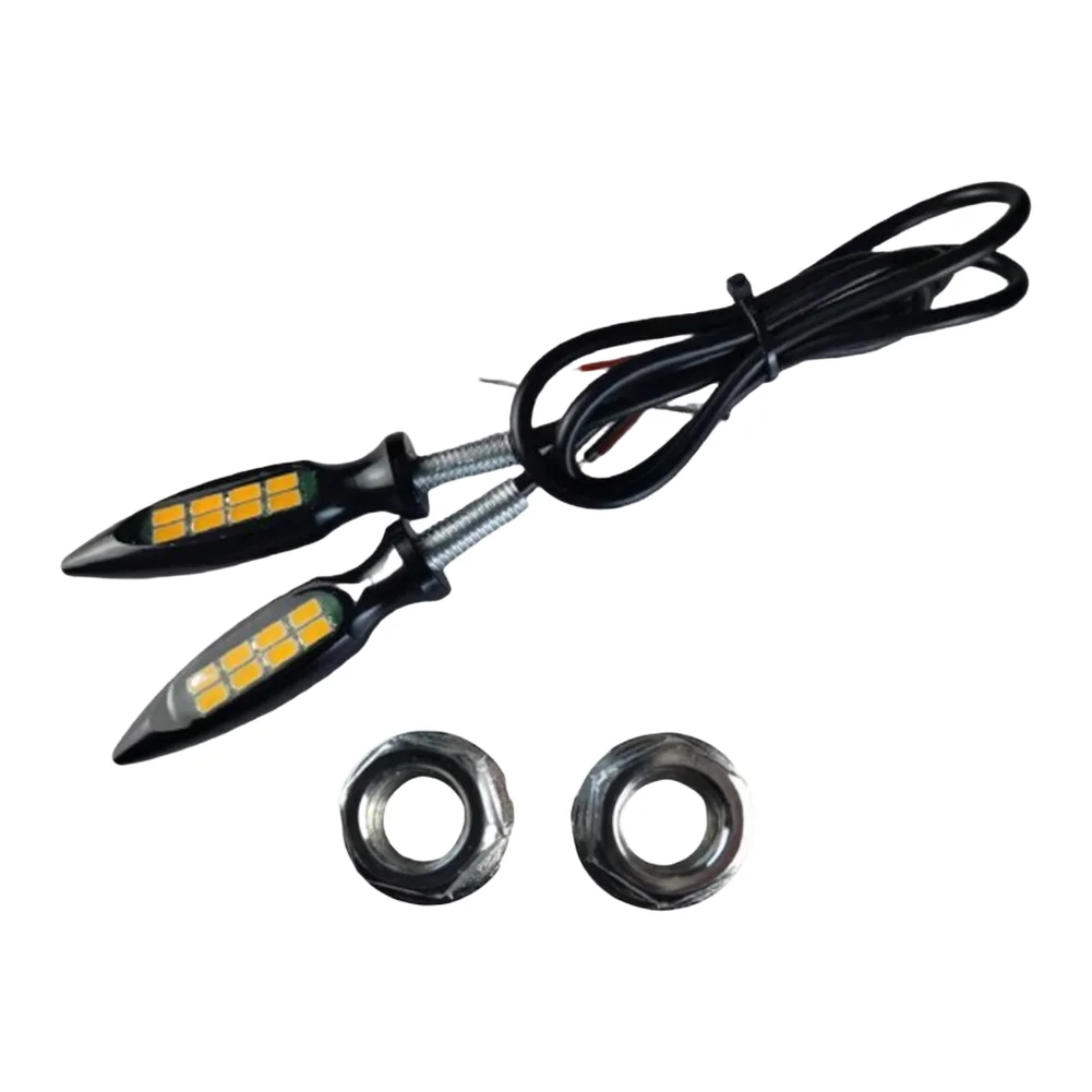 Bike Direction Lamp Motorcycle Turn Signal 12 Bright Leds Smooth Flowing Pattern High Visibility Design Strong Construction