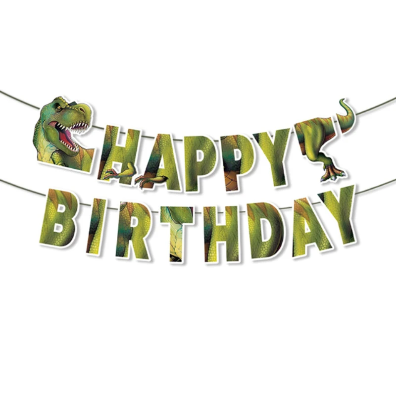 Jurassic World Dinosaur Theme Disposable Tableware Jungle Safari Dinosaur Wild Roar Boy Happy Birthday Party Decoration