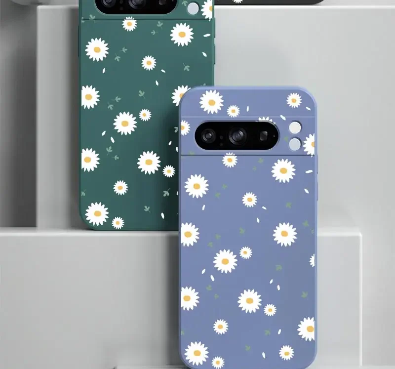 Pixel 8 Pro White Flower Bracelet Silicone Phone Case For Google Pixel 8Pro 8 8A 5 3XL 3A 4 4A 5 7 7A 6 6A 9 9Pro 9ProXL Cover