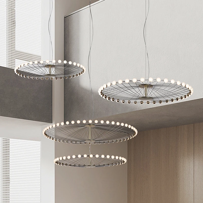 

COMELY Chandeliers Pedant Light Stars Acrylic Ball Lanterns Hotel Living Room Decorative Lighting