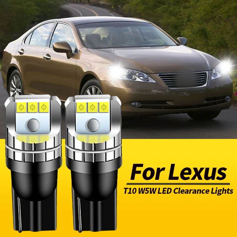 

2PCS T10 W5W LED Clearance Lights Bulbs Canbus For Lexus ES300 2000-2003 ES330 2004-2006 ES350 07-12 GS300 97-06 Car Accessories