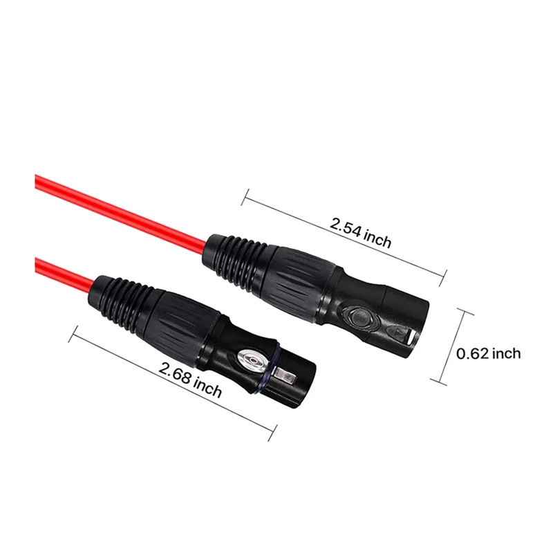 AAAEL-Multimedia Audio Cable 8 Channel 2M 3 Pin XLR Cable Male To Female For Microphone Stage Lighting