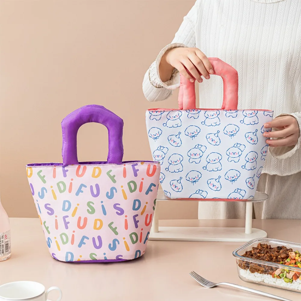 

Easy To Clean Insulated Cartoon Lunch Bag Portable Cute Travel Food Bag Retain Freshness High-capacity Picnic Bag Kids