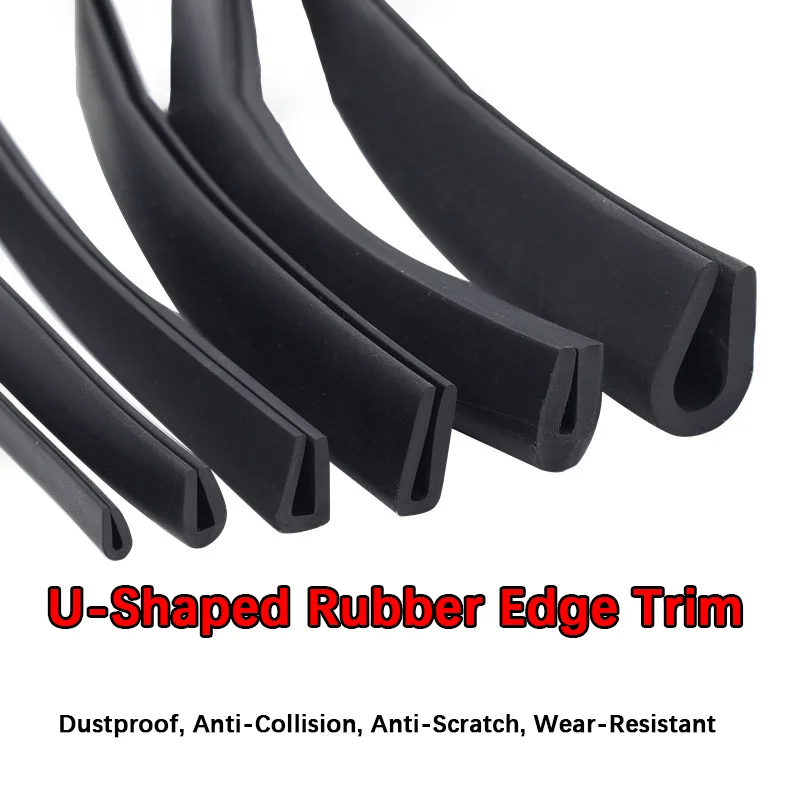 U-Shaped Rubber Edge Trim U-Channel Foam Strip Anti-Collision Anti-Scratch for Steel Plate Cable Tray Electrical Cabinet