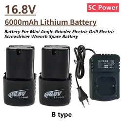 16.8V Large Capacity Rechargeable Lithium Battery for Electric Drill Electric Screwdriver Spare Battery 5C Power Battery