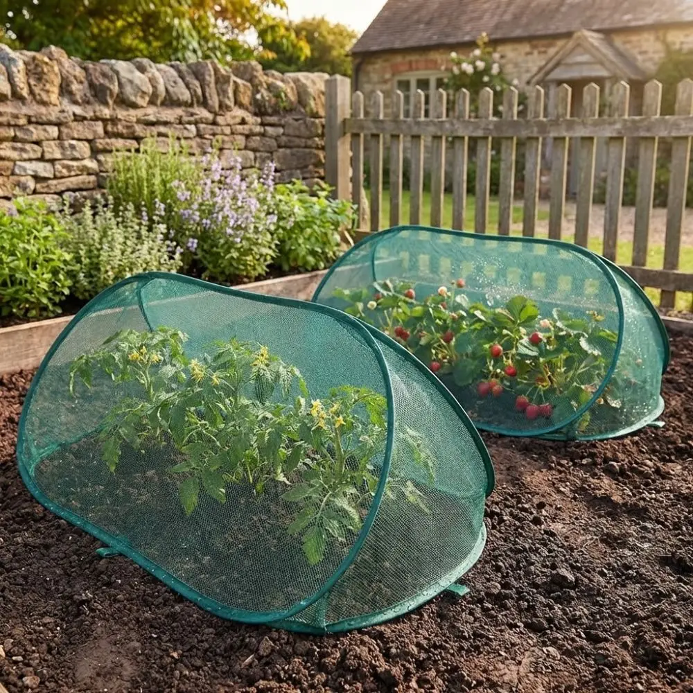 1PC Folding Plant Protection Netting Insect-proof Anti-frost Mesh Plant Cage Pop Up Breathable Plant Shade Cover Outdoor Winter