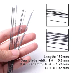 ​20pcs 130mm Scroll Saw Blades Carbon steel Handsaw Blades Toughness Fine Cut Craft Strong Hardness for Metal Woodworking DIY