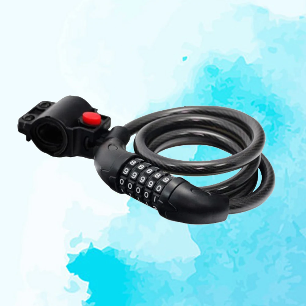 

120Cm Bicycle Cable Black Heavy Duty Sturdy Durable Combination Bike Lock Password Chain Lock For Scooter Motorcycle