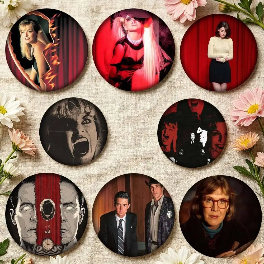 Twin Peaks F-Fire Walk Me 25mm 32mm 44mm 58mm 75mm Brooches Badges Pins for Accessories Gift