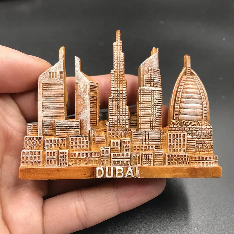 Germany Dubai Italy Korea Refrigerator Sticker Resin Magnetic Creativity Three-dimensional Berlin Wishing Pool Fridge Magnets