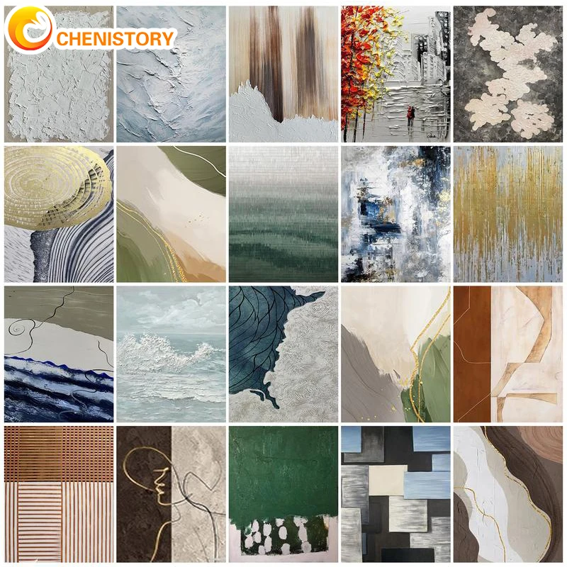 

CHENISTORY 60x75cm Oil Painting By Numbers For Adults Kit Paints By Number Canvas Painting DIY Gift For Home Wall Art Decor
