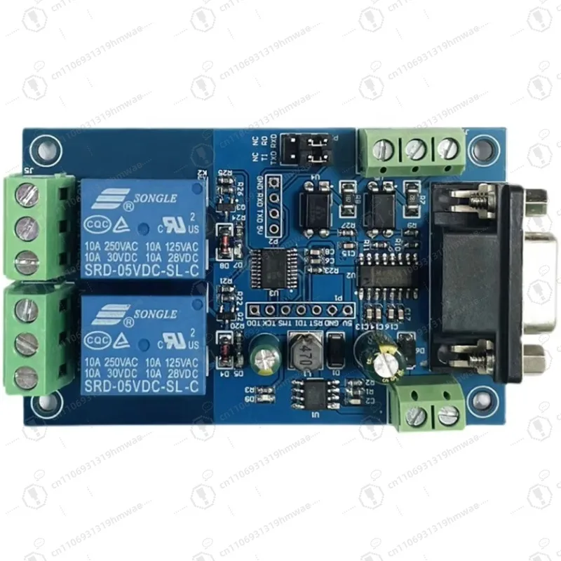 

7-24V Power Supply Modbus RTU Relais 2 Channel RS232 Serial Relay Module RS232/TTL UART 2 Input Modbus Smart Relay