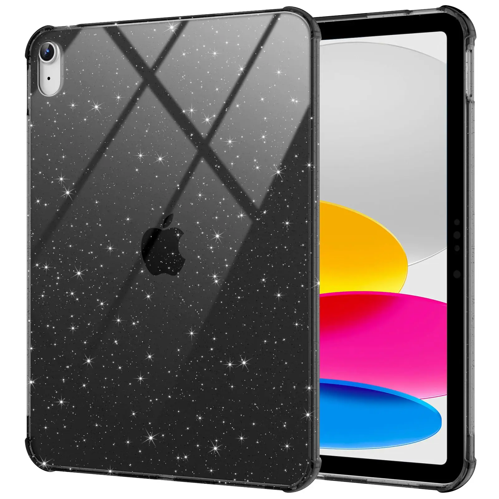 

Чехол для Apple iPad (A16) 11-го, 10-го, 9-го, 8-го поколений, Air, Pro, Mini 8.3, 9.7, 10.2, 10.9, 11 дюймов, мягкий TPU с бампером Air, блестящий черный