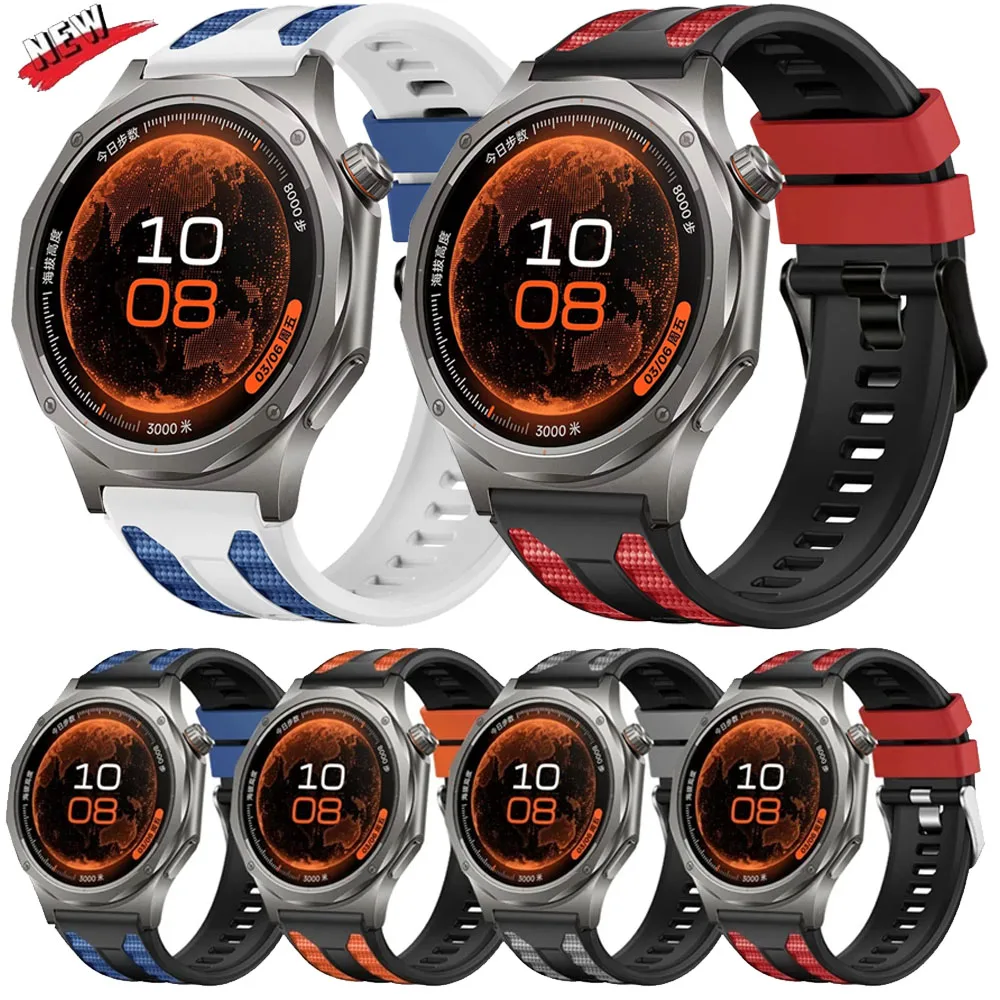 22mm Official Silicone Strap For OPPO Watch X3-X2-S/Oneplus Watch Lite-4-3 Two-color Adjustable Bracelet band For Realme Watch 5