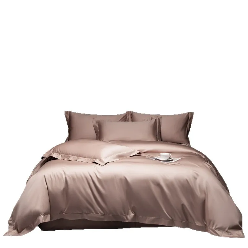 Class A 140S high-count satin Xinjiang long-staple cotton hollow four-piece set high-end gift box pure cotton kit