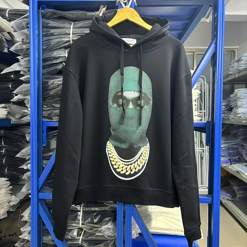 Autumn And Winter IH NOM UH NIT Black Hoodies Masked Men Print Men Woman Loose Cotton New Pullovers