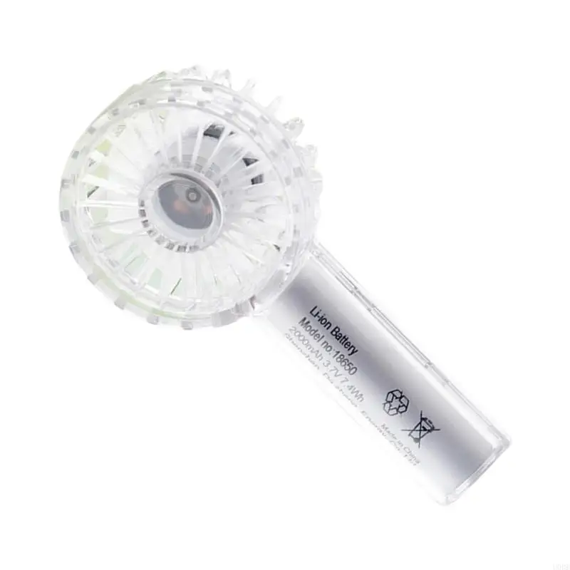 

U0de Handheld Portable Fean Fan Small Cooling Fan 2000mah Перезаряжаемый вентилятор прозрачный
